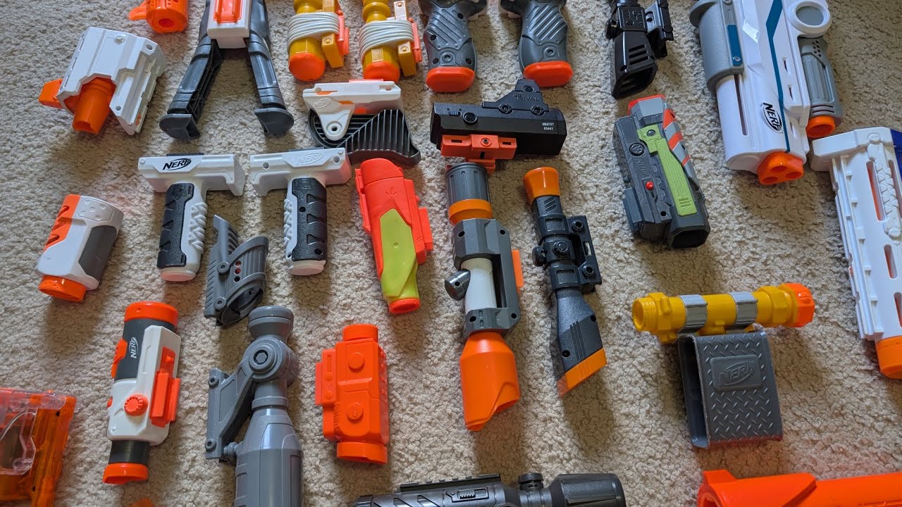 Рассматриваю ВСЕ свои крепления для бластера NERF! (Обновлено)