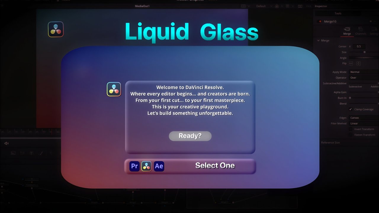 I Created a Liquid Glass Effect with Simple Animation in DaVinci Resolve