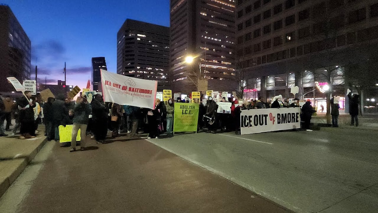 "ICE Out" Baltimore Solidarity Protest With Minneapolis