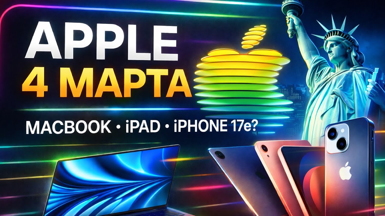 Весенний запуск Apple: новые MacBook, iPad и iPhone 17e