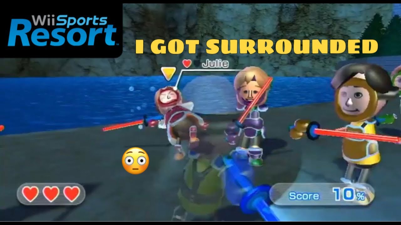 I Got SURROUNDED in Wii Sports Resort Swordplay (Easy/Medium Mode)