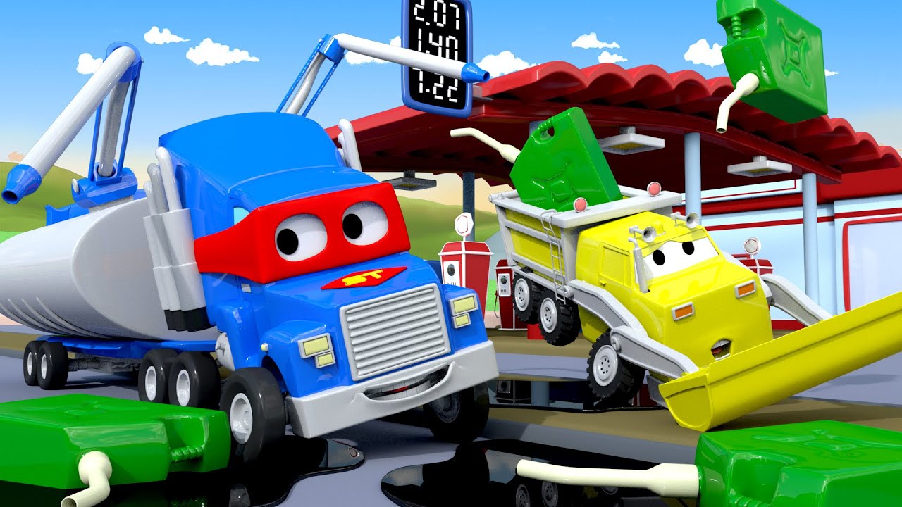 Xe Bồn - Si&ecirc;u xe tải Carl 🚚⍟ những bộ phim hoạt h&igrave;nh về xe tải l Super Truck Cartoons for Kids