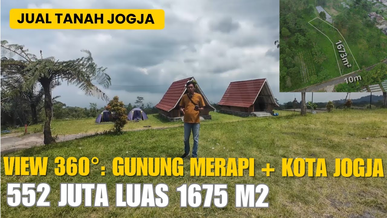 EPS 406 JUAL TANAH MURAH JOGJA DI TERAS MERAPI DENGAN VIEW 360° KOTA JOGJA DAN GUNUNG MERAPI
