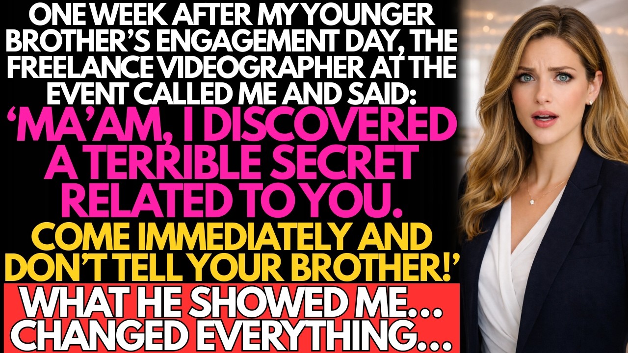 The videographer called: he found something troubling in my brother's engagement video clip inside.