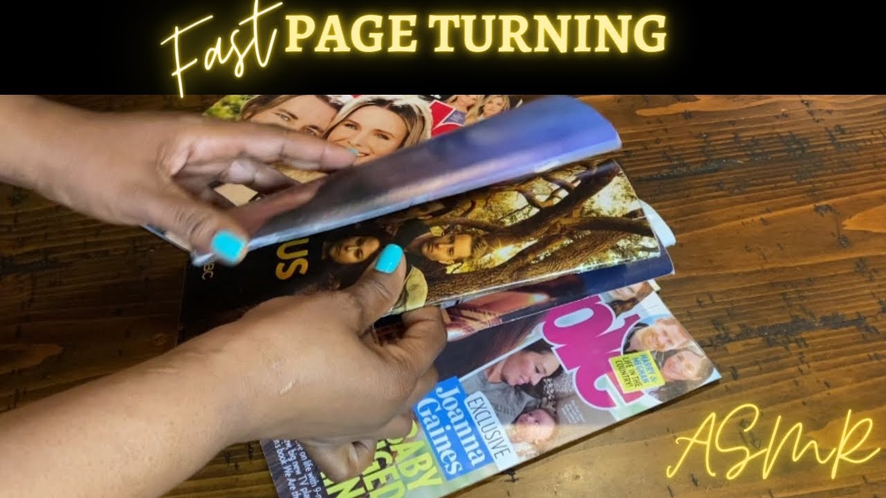 ASMR Fast Page Turning With Finger Lick, And Page Squeezing (No Talking)