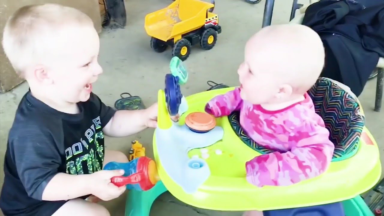 Cute Baby Siblings playing and Laughing Together|Funny Baby Videos Compilation