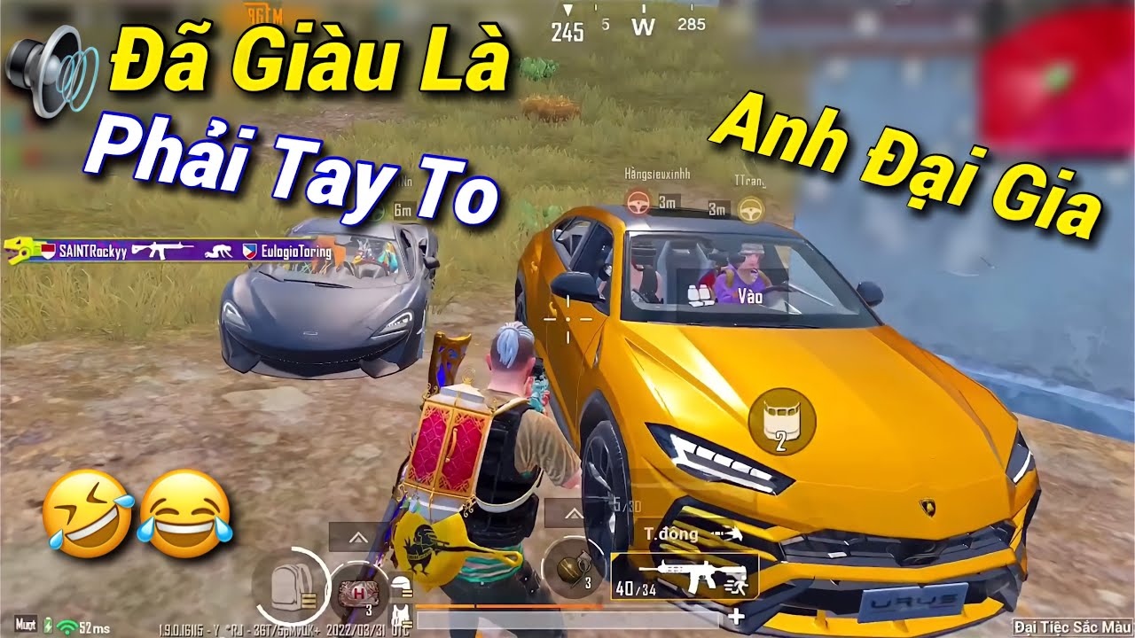 PUBG Mobile | Trà Trộn: Xem Phản Ứng Của Đồng Đội Khi Lần Đầu Được Đi Quá Nhiều Siêu Xe 😍