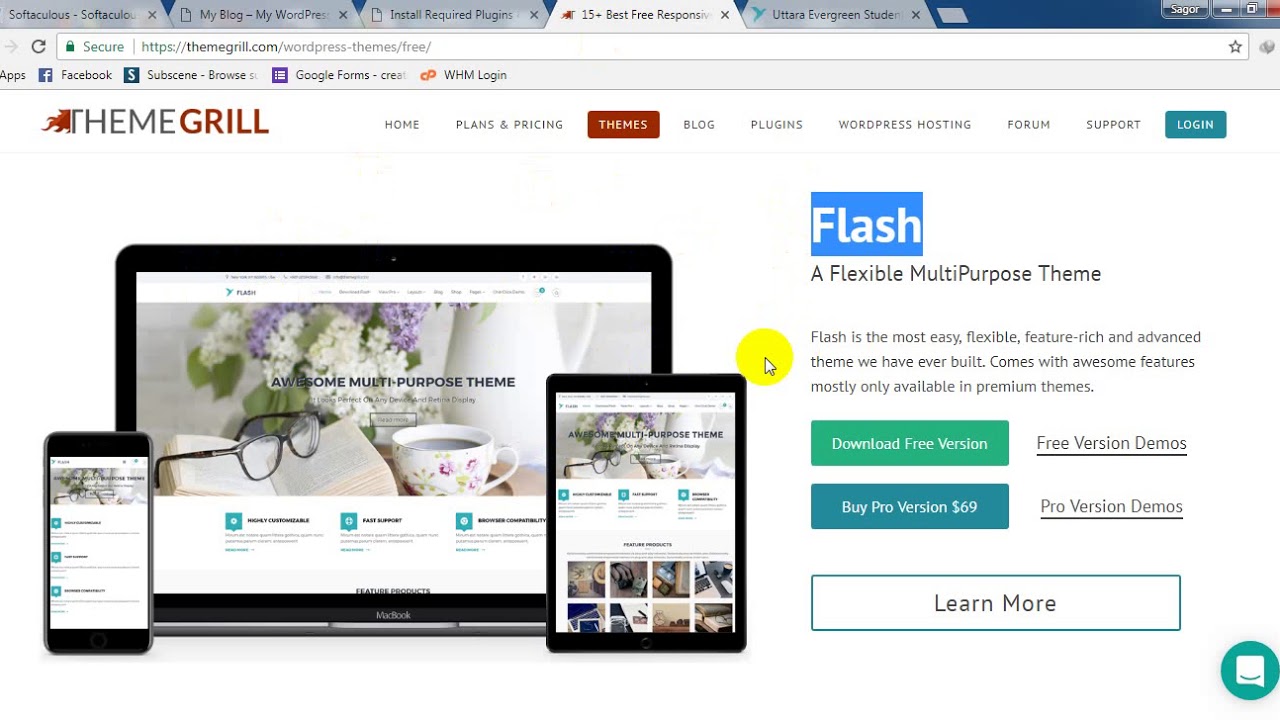 How to  Import Themegrill Wordpress Demo Theme Bangla tutorial