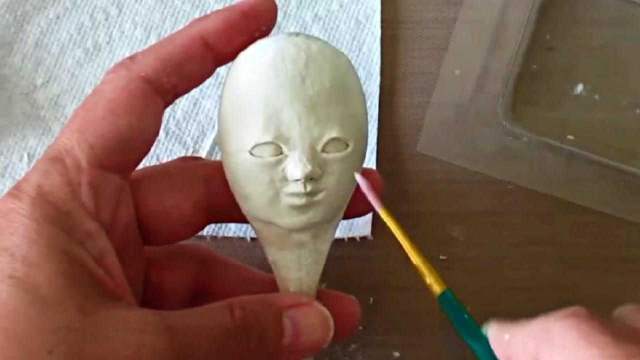 How to sculpt a doll face | Creative Paperclay doll DIY Art Doll Fairy Queen 02