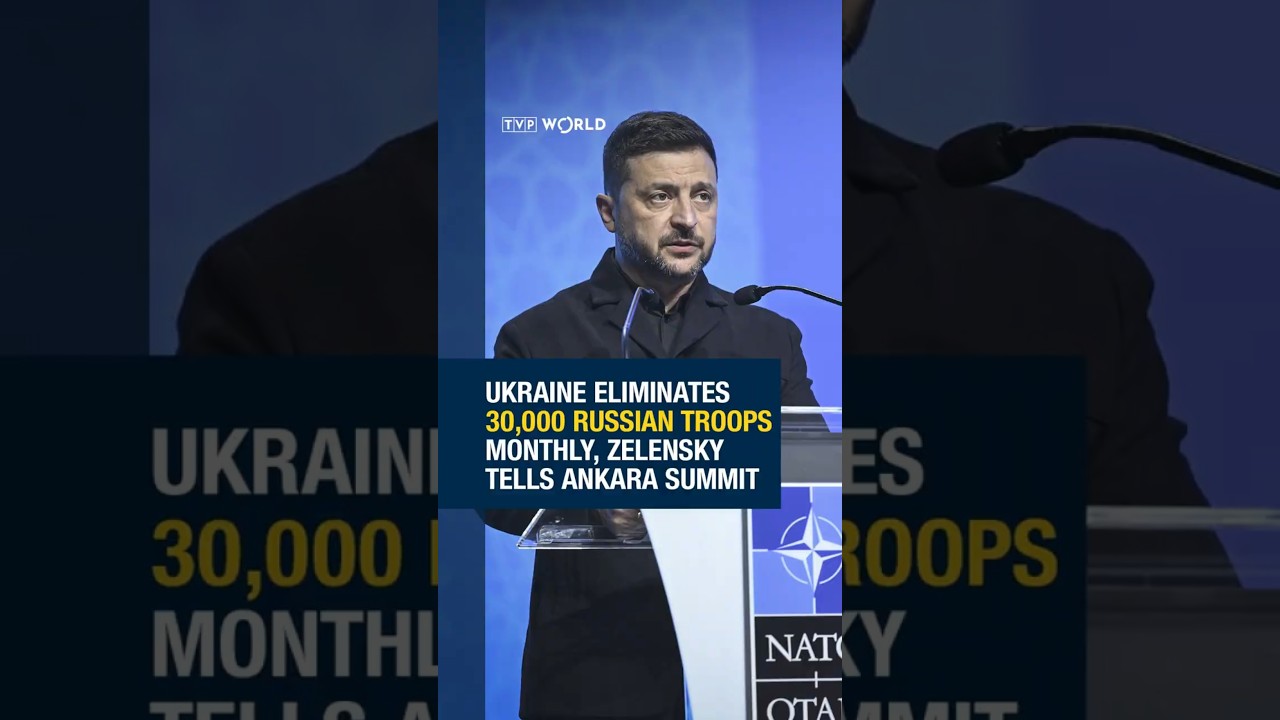 Ukraine eliminates 30,000 Russian troops monthly, Zelensky tells Ankara summit