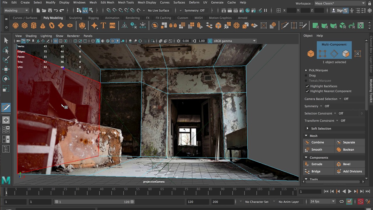 projection mapping in Maya part 1 of 3
