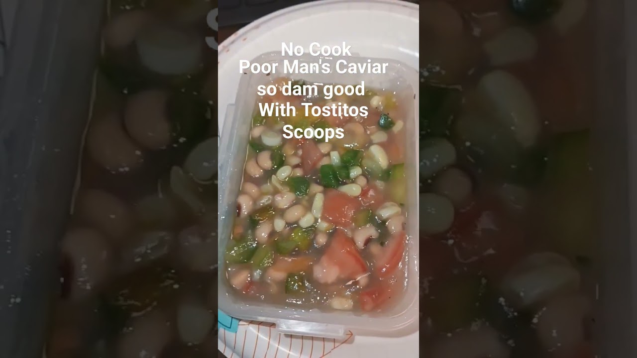 No Cook Poor Man Caviar, so dam  good with these Tostitos Scoops #poormancaviar #healthy