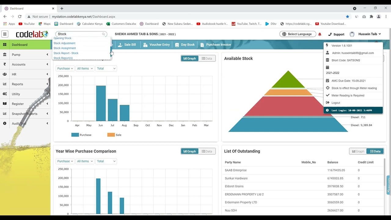 Petrol Station Management System - Complete Cloud based accounting and inventory management system