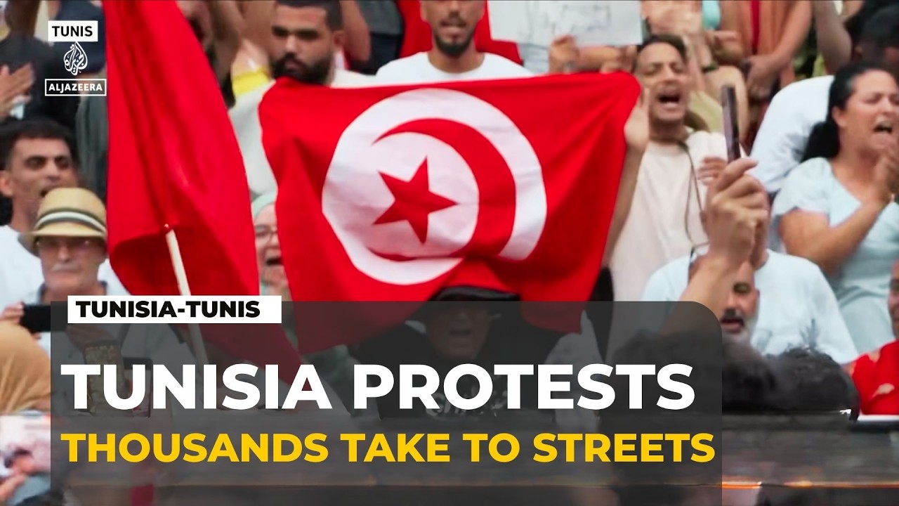 Thousands protest in Tunisia as opposition challenges President Saied