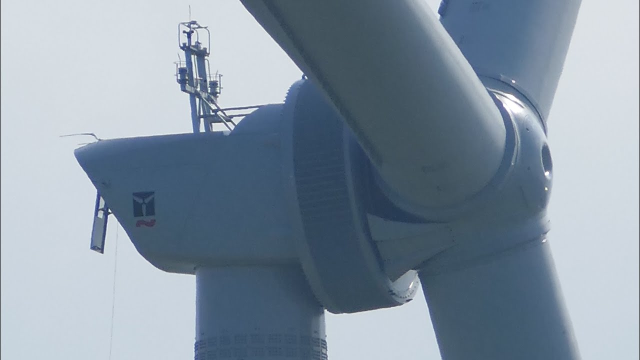 Прототип Enercon E-160 EP5 на испытательном полигоне ветряных турбин Вирингермеер