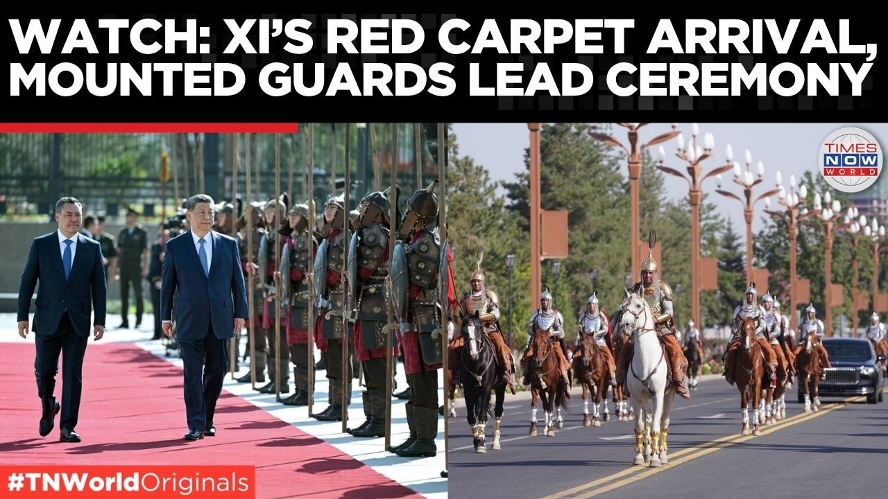 Full State Protocol: Xi Jinping Gets Guard Of Honor in Kyrgyzstan With Horse Escort, Red Carpet