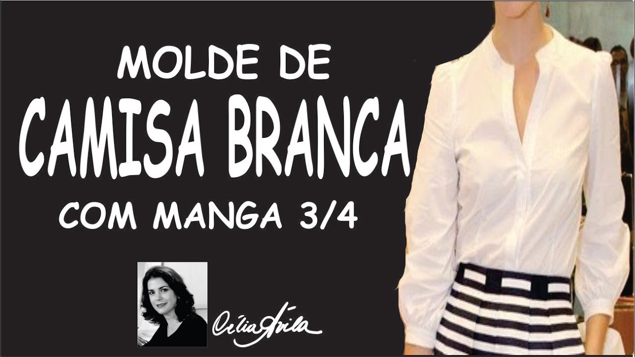 CAMISA BRANCA COM GOLA ANATÔMICA - COM CÉLIA ÁVILA