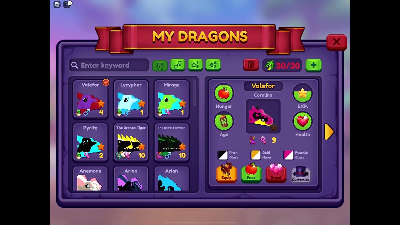 Playing dragon adventures and trading a dragon
