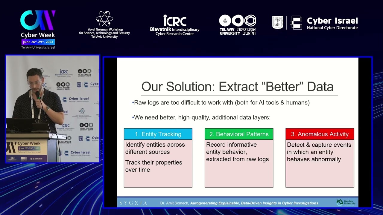 CW2023 AI & Cyber: Autogenerating Data-Driven Insights in Cyber Investigations, Amit Somech