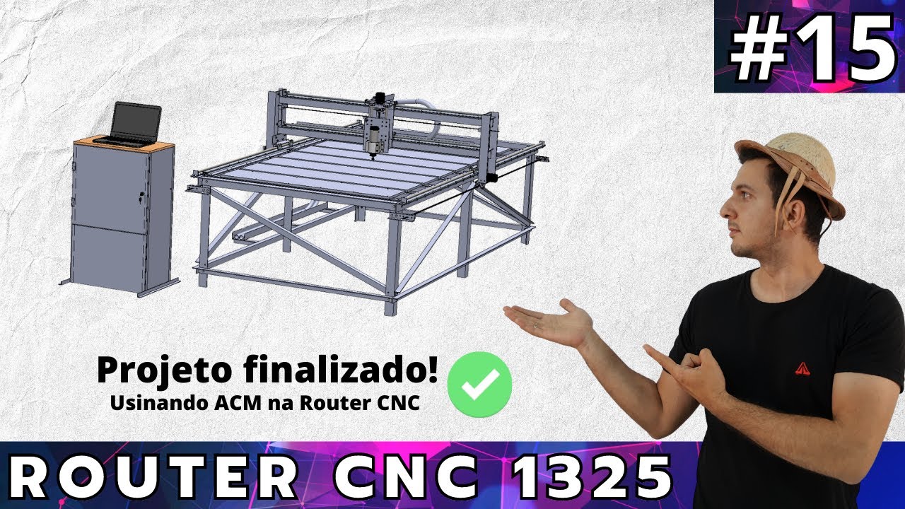 Router CNC 1325 - Cortando ACM pela primeira vez #15