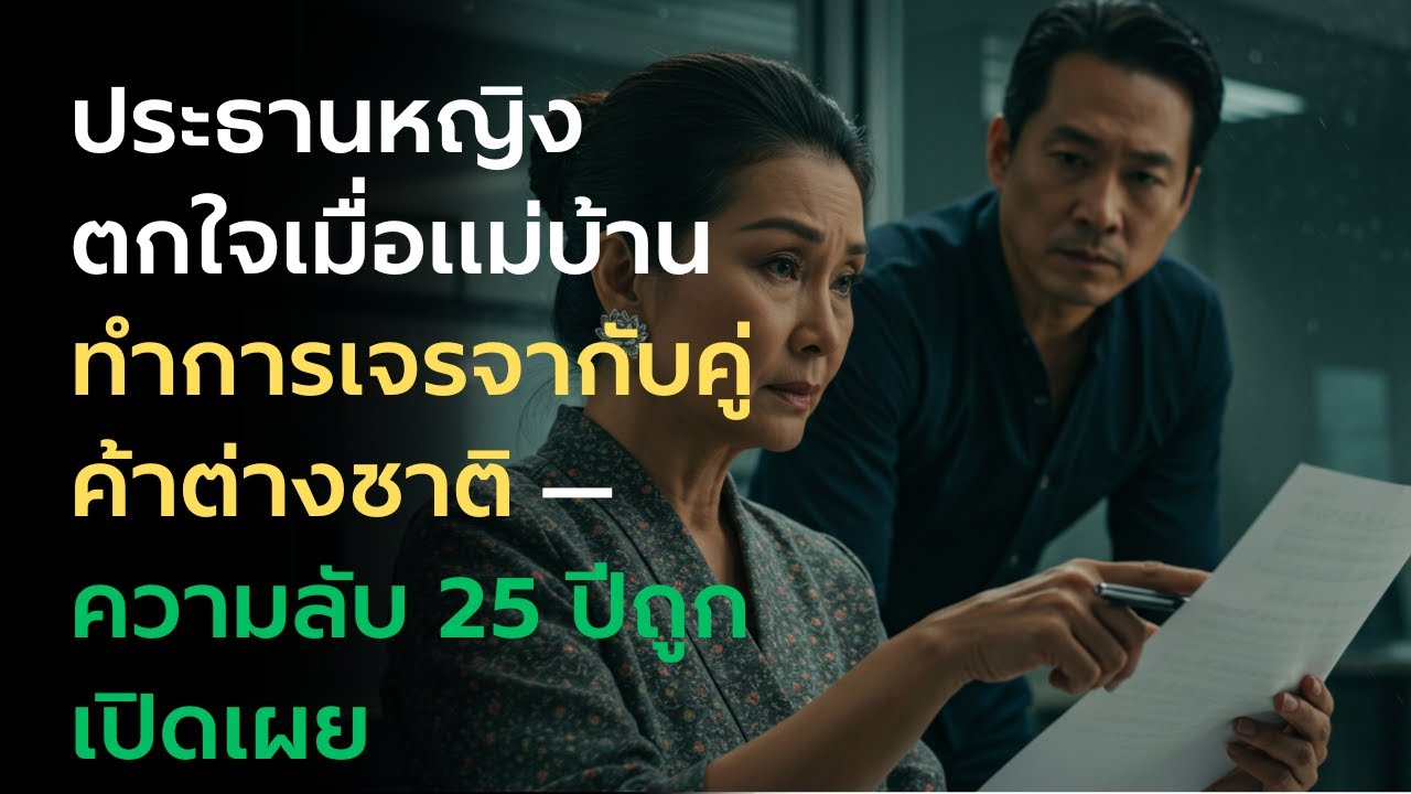 ประธานหญิงตกใจเมื่อแม่บ้านทำการเจรจากับคู่ค้าต่างชาติ — ความลับ 25 ปีถูกเปิดเผย