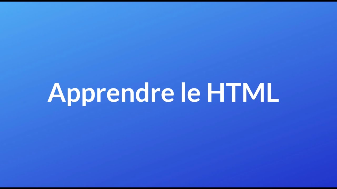 Tableaux HTML - vidéo 1/2