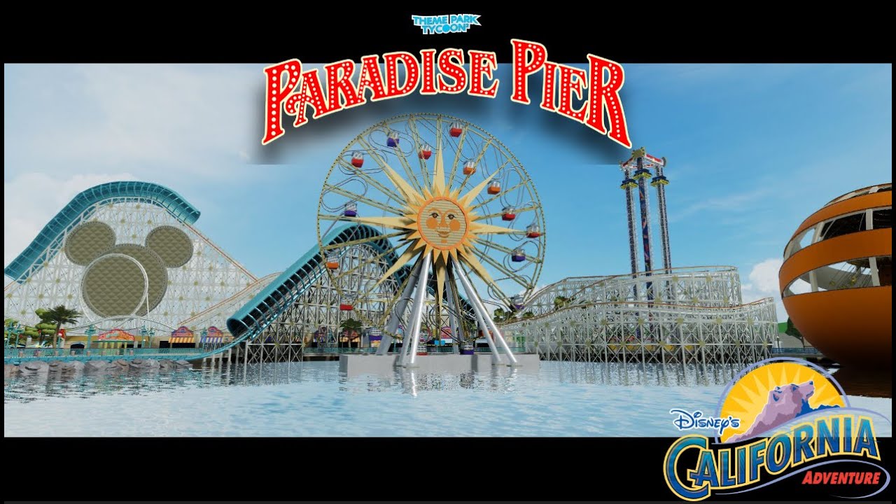 DCA Paradise Pier Recreation - Theme Park Tycoon 2 Roblox
