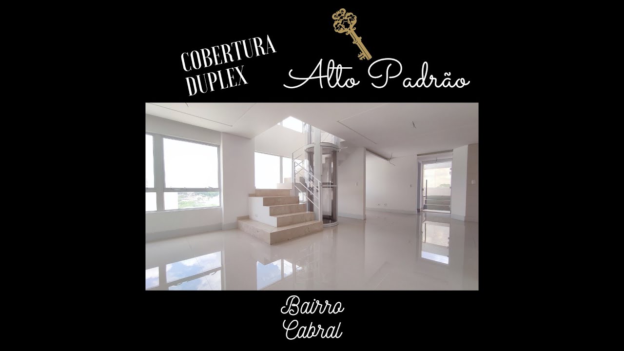 Cobertura Duplex no Cabral em Curitiba. Com elevador privativo! 2 áreas descobertas.