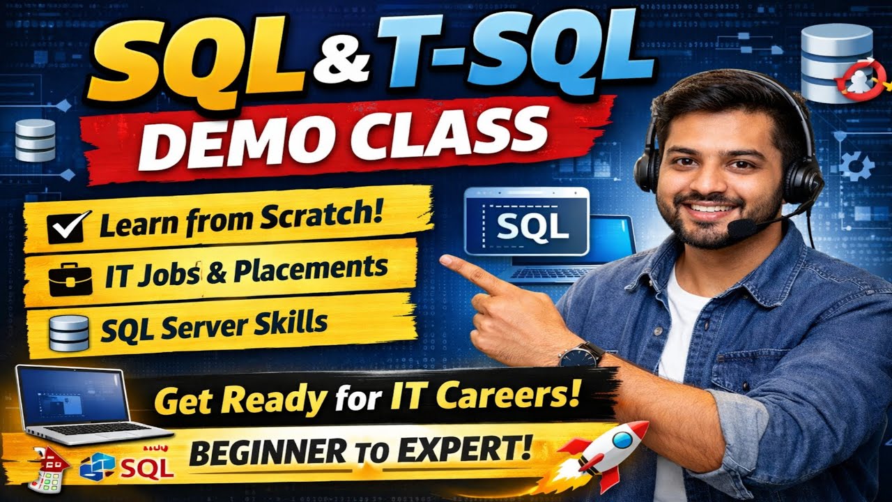 SQL & T-SQL Demo Class | Learn SQL from Scratch for IT Jobs