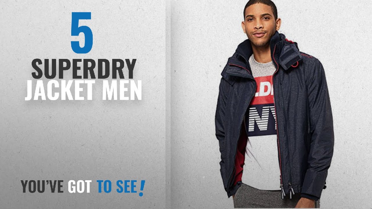 Top 10 Superdry Jacket Men [2018]: Superdry Men's Tech Hood Pop Zip Windcheater Sports Jacket