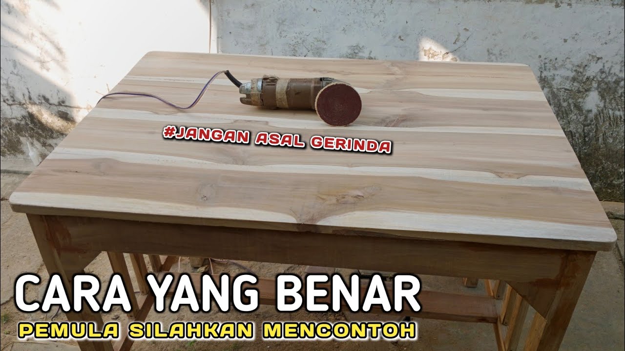 TUTORIAL AMPLAS KAYU PAKAI GERINDA UNTUK PEMULA