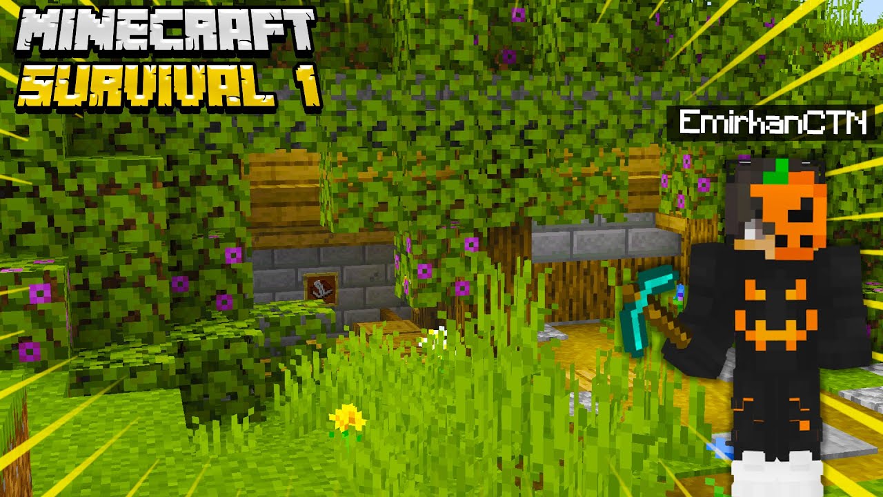 Başlangı&ccedil; Kul&uuml;besi ve Temel Gelişimler! Minecraft Survival #1