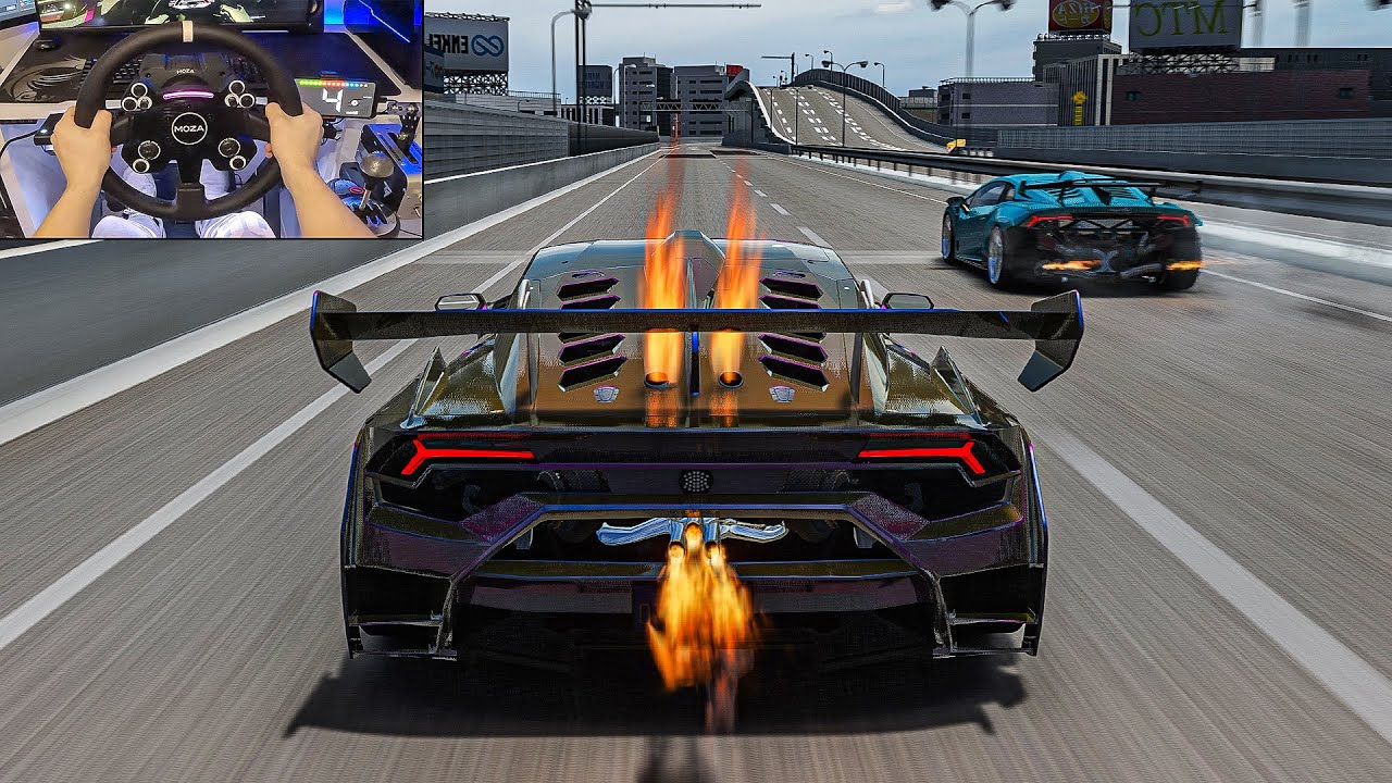 Alex Choi's 1000HP Lambo Huracan Twin Turbo & Sheepey Race's Huracan - Assetto Corsa | Moza R5 + VR