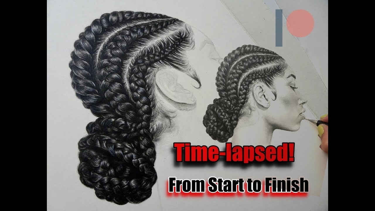 Drawing Braids (Freehand braided hair sketch that evolved!)