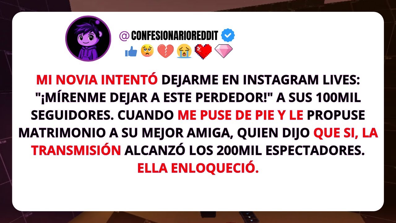 Mi novia me dejó en vivo, así que le propuse matrimonio a su mejor amiga