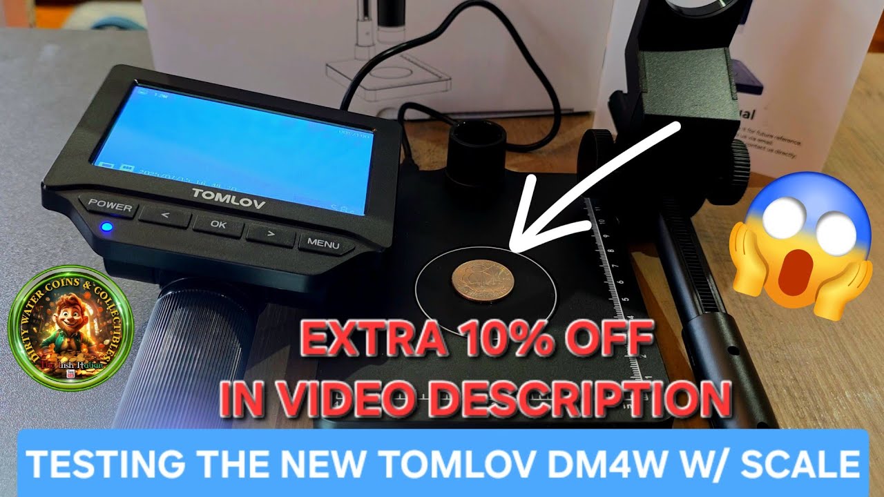 ТЕСТИРОВАНИЕ УЛУЧШЕННОГО МИКРОСКОПА TOMLOV DM4W С ЦИФРОВЫМИ ВЕСАМИ #dwcnc отпуск #монеты #микроск...
