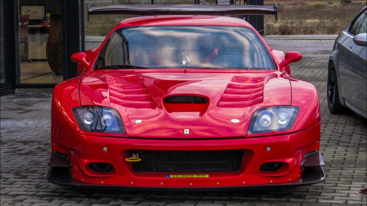 1 OF 1 Ferrari 575GTC Stradale LOUD Start-Up & Acceleration + Details!