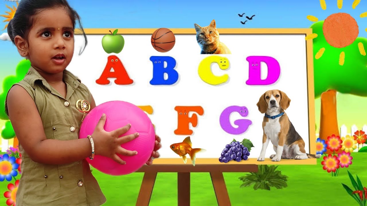 A for Apple||B for Ball||ABC Chart||ABCD Phonics|Alphabets for kids|||Fun with kruthika