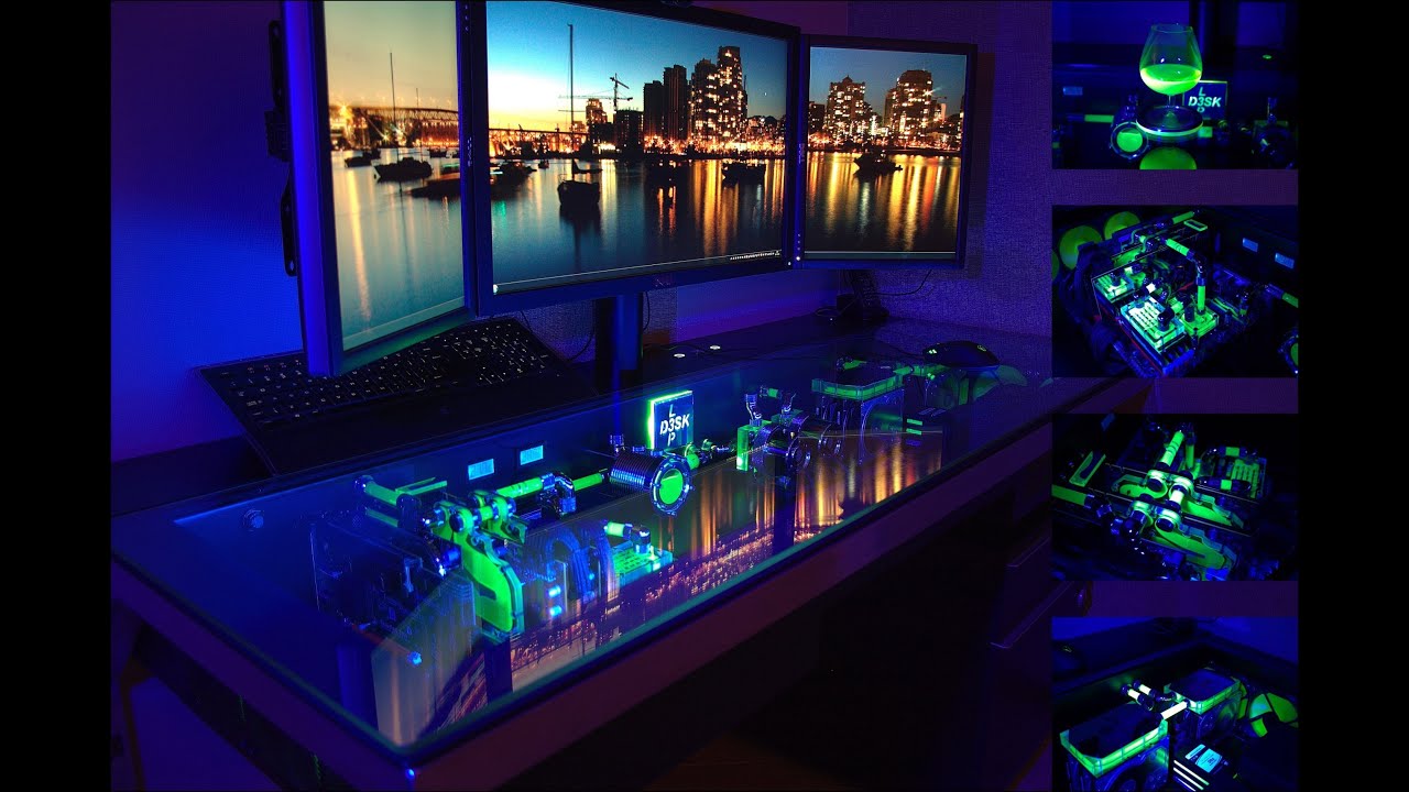 Silence of the L3p D3sk - Custom liquid cooled computer desk