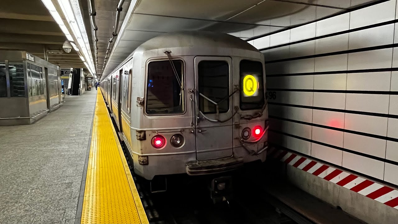 On board a 96 Street bound R46 Q train from Coney Island-Stillwell Avenue to 96 Street