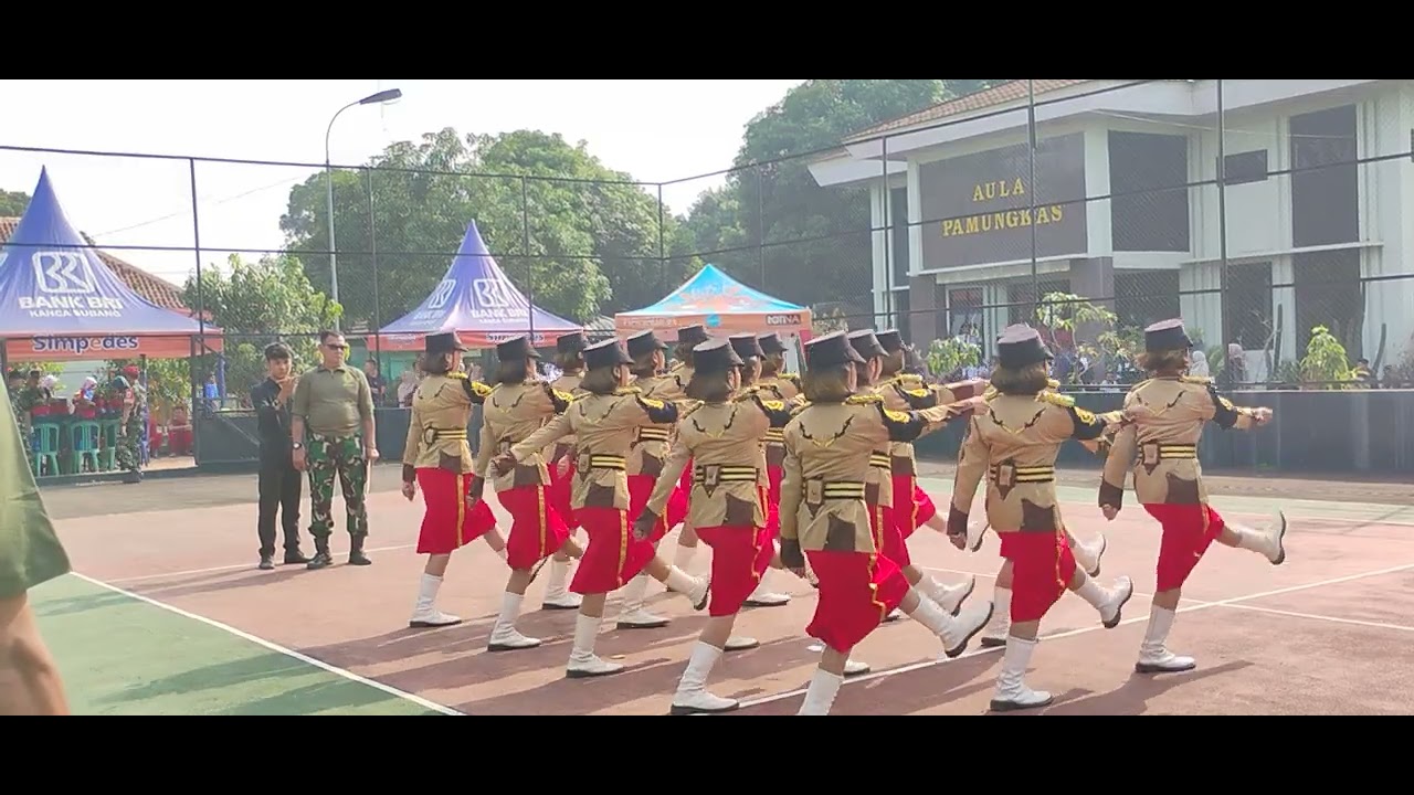 LKBB KODIM 0605 KAB SUBANG TINGKAT SMP/mts HUT TNI KE 80 - PASKIBRA SMPN 2 CIKAUM UDAH RAPIH BANGET