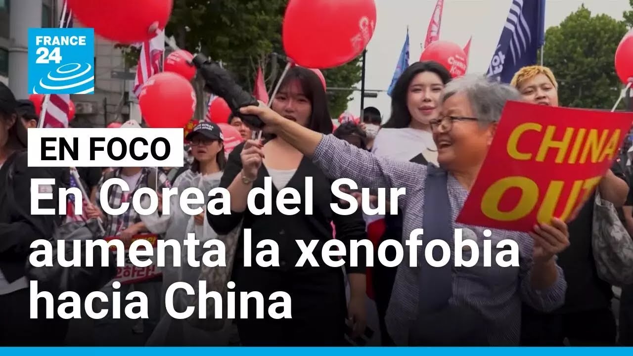 Con marchas y discursos xenófobos, exigen a los chinos abandonar Corea del Sur • FRANCE 24
