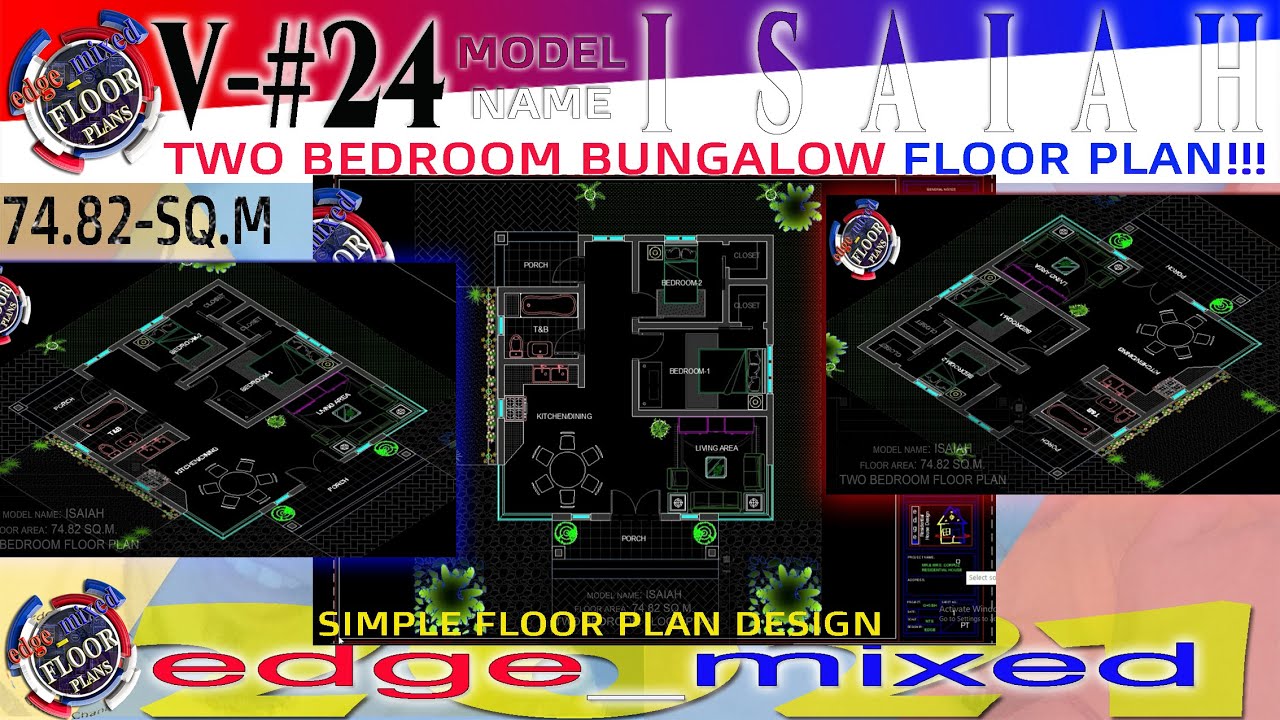 ISAIAH - Two Bedrooms Simple Floorplan-Small Houseplan