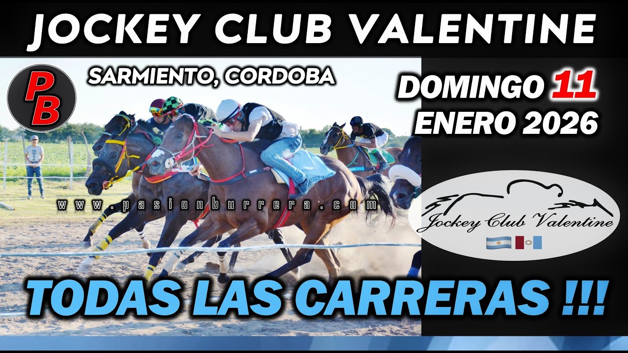 CARRERAS JOCKEY CLUB VALENTINE - SARMIENTO, CORDOBA (11-01-2026)