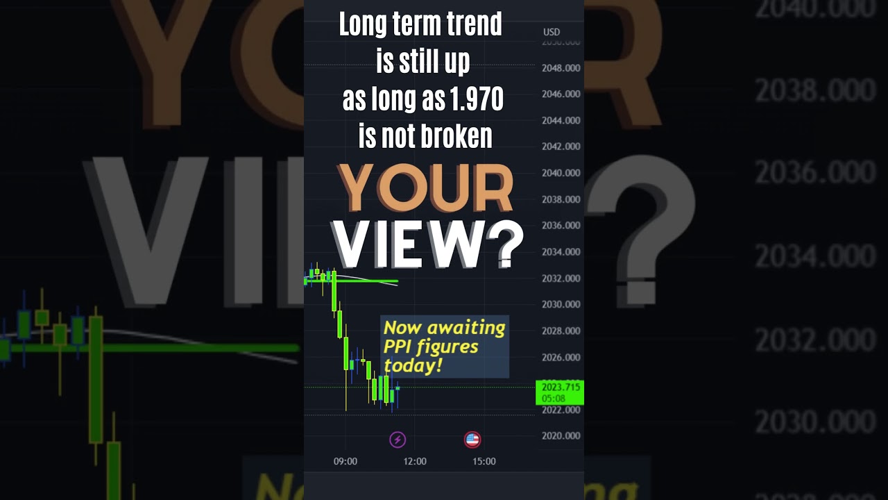 XAUUSD reaction to US CPI figures 10. may 2023