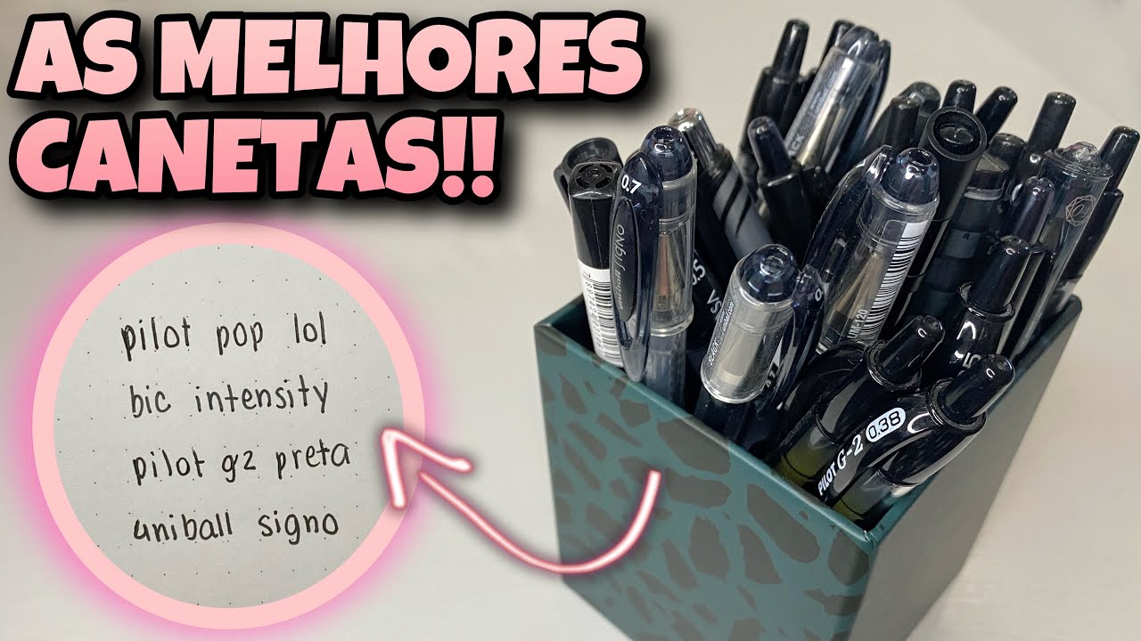 Testando minhas CANETAS (pretas) FAVORITAS