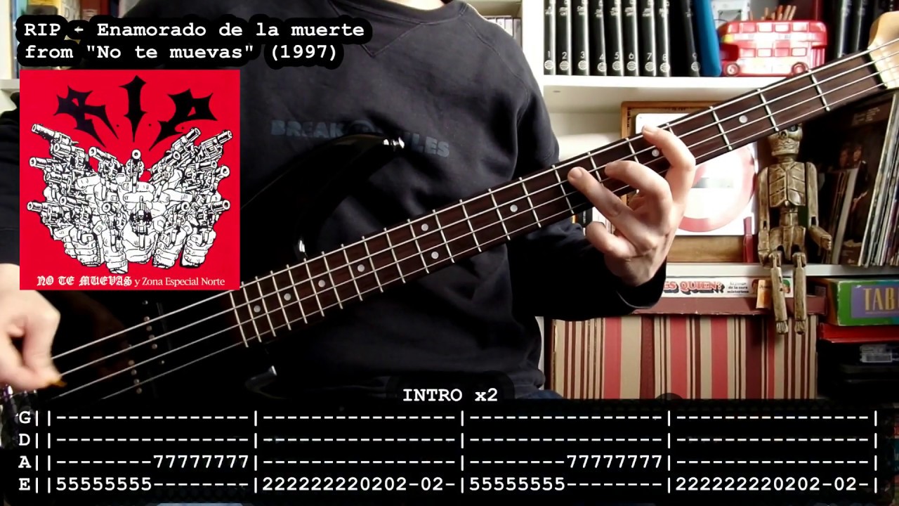 RIP - Enamorado de la muerte (bass cover w/ Tabs) [full HD]