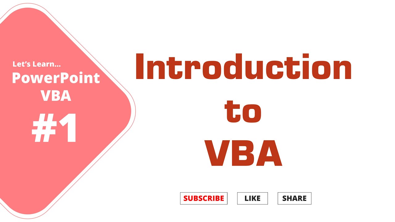 1.PowerPoint VBA Series - What is VBA ? Macros, VBA Tutorial, PowerPoint Automation