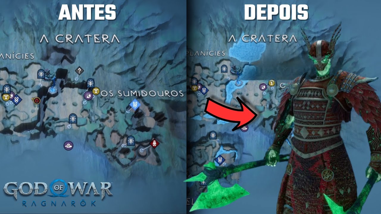 Como Habilitar o Rio na Cratera e Chegar até o Berserker - God of War Ragnarok PS5