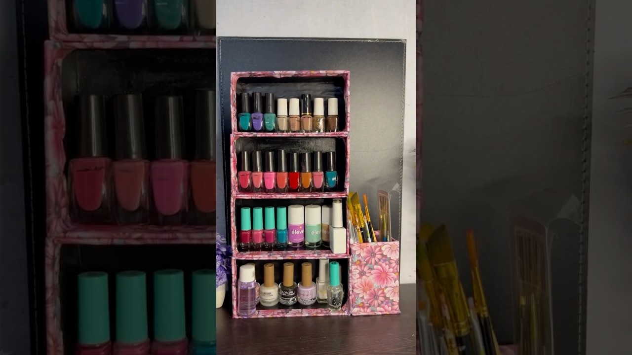 DIY Nail Polish Organizer with Phone Boxes | Easy & Creative Idea #diy #nailpolish #organiser
